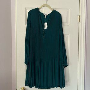 Addition Elle Green Pleated Dress Size 1X